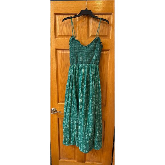 Free People Sweet Nothings Green Midi Dress - Size Small - Picture 5 of 6